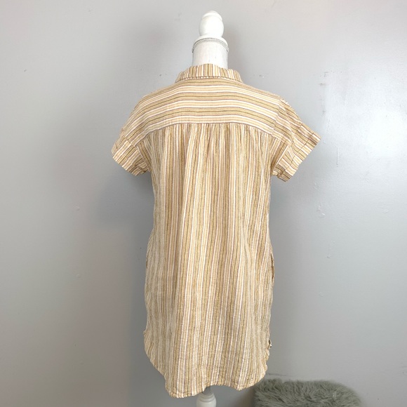 Mo:vint Button Down Striped Long Blouse - Picture 5 of 7